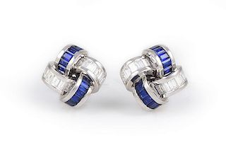 Asprey Sapphire Diamond Earrings