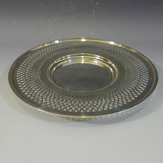 STERLING SILVER RETICULATED PLATE - 190 GRAMS