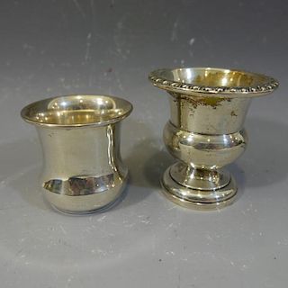 TWO STERLING SILVER CUPS - 90 GRAMS