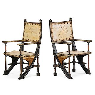 CARLO BUGATTI Pair of armchairs