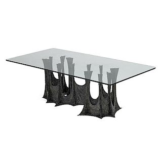 PAUL EVANS Sculptured Metal dining table