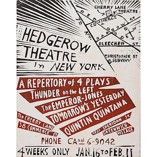 WHARTON ESHERICK Rare Hedgerow Theatre poster