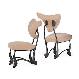 JORDAN MOZER Two Iridium Ballet chairs