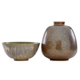 ARNE BANG; SAXBO Bowl and vase