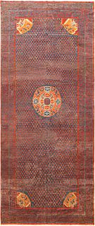 18th Century Antique Chinese Kansu Rug 15 ft 6 in x 6 ft 7 in (4.72 m x 2.01 m)
