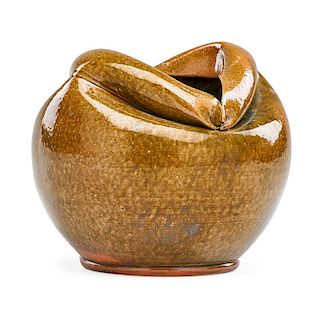 GEORGE OHR Vase with folded rim