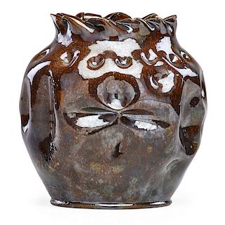 GEORGE OHR Fine and large dimpled vase