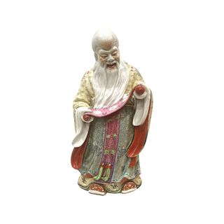 Chinese Ancestor Scholar Porcelain Figure
