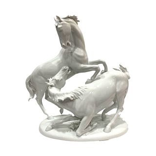 Two Rosenthal Porcelain Horses