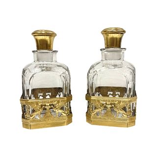 WMF Pair of Ormolu Perfume Bottles 