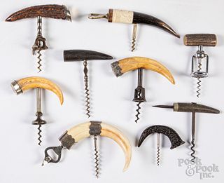 Nine horn and tusk cork screws