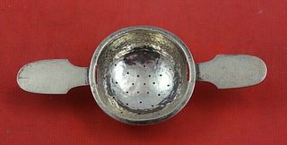 Tipt by Various Makers Sterling Silver Tea Strainer hammered 5 1/8"