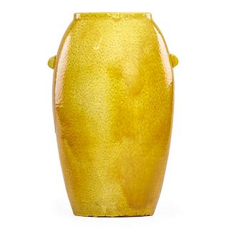 MERRIMAC Large vase, uranium yellow glaze