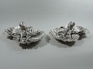 Buccellati / Mabuti Bowls - Octopus Centerpiece Pair - Italian Sterling Silver