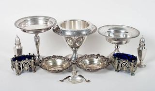 Ten American sterling silver table items