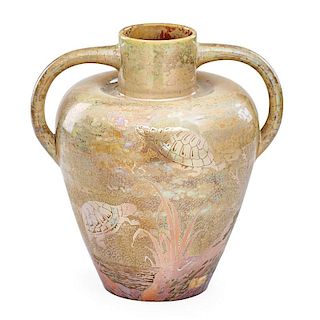 KELLER & GUERIN Large vase with turtles