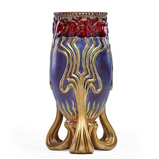 ZSOLNAY Fine footed vase