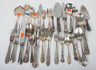 Twenty pieces American sterling silver flatware