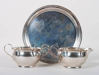 Gorham sterling silver cream pitcher & sugar bowl