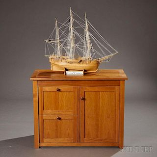 Geoffrey Warner Cabinet and a Ship Model