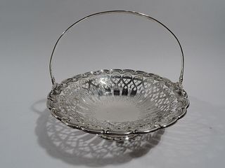 Tiffany Basket - 17094A - Antique Edwardian Pierced - American Sterling Silver
