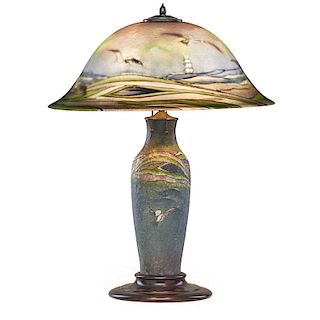 PAIRPOINT Table lamp with seagulls