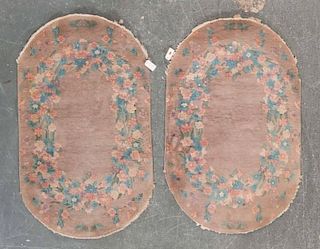 Pair of antique Fette Chinese rugs, approx. 3 x 5