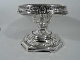 Black  Starr & Frost Centerpiece Bowl on PlateauAmerican Sterling Silver