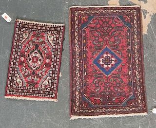 Two Persian Hamadan rugs, Iran, circa 1950