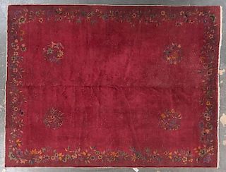 Antique Nichols Chinese carpet, China, circa 1925