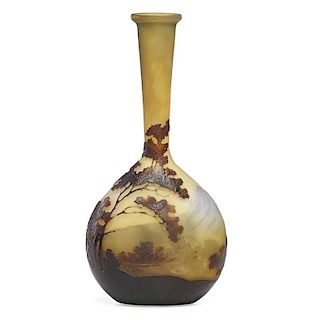 GALLE Cameo glass vase w/ landscape