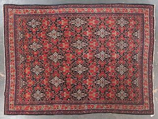Unusual antique Bijar carpet, approx. 9.2 x 12.3