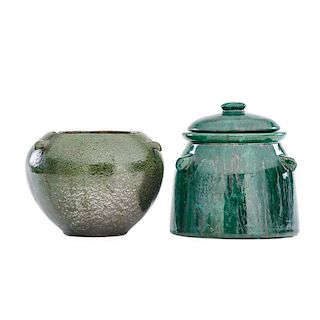 MERRIMAC Vessel and lidded jar