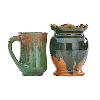 W.J. WALLEY Vase and mug