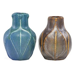 VAN BRIGGLE Two small vases