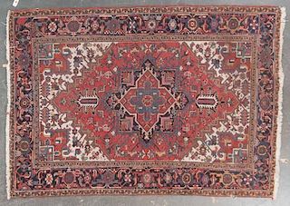 Semi-antique Herez rug, approx. 6.7 x 9.3