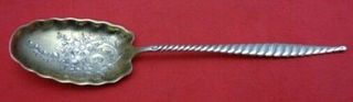 Oval Twist by Whiting Sterling Silver Sugar Spoon 5 7/8" Gold-washed Brite-cut