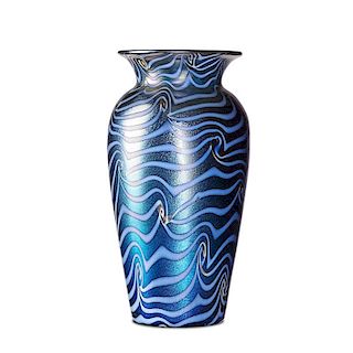 DURAND Blue King Tut vase