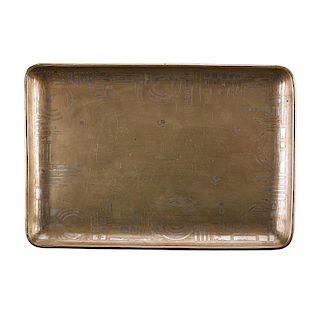 JEAN DUNAND Dinanderie tray