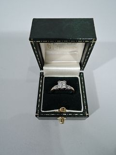 Antique Ring - Sweet Engagement Wedding - American 14K Gold & Diamond