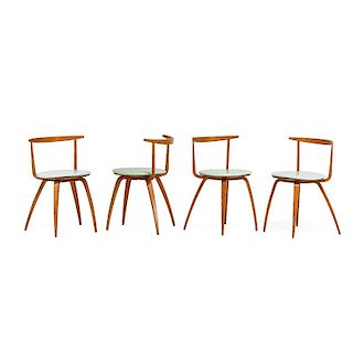 GEORGE NELSON; HERMAN MILLER Four Pretzel chairs