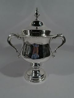 Edwardian Trophy Cup - Antique Classical Covered Urn - English Sterling Silver