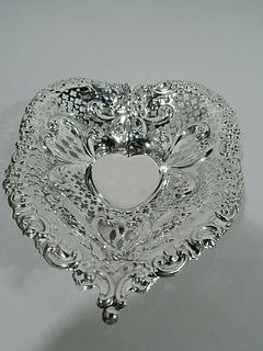Gorham Bowl - 965 - Valentine's Day Heart Dish - American Sterling Silver - 1950
