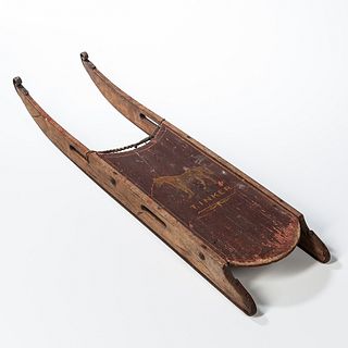 Red-painted "Tinker" Sled