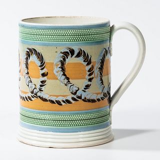 Slip Decorate Pearlware Mug