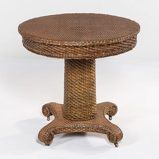 Wicker Classical Center Table