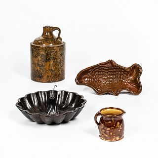 Four 19th Century Pottery Items