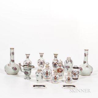 Fifteen Samson Porcelain Table Items
