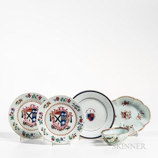 Five Export Porcelain Table Items