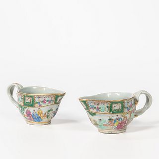 Pair of Export Porcelain Sauce Boats